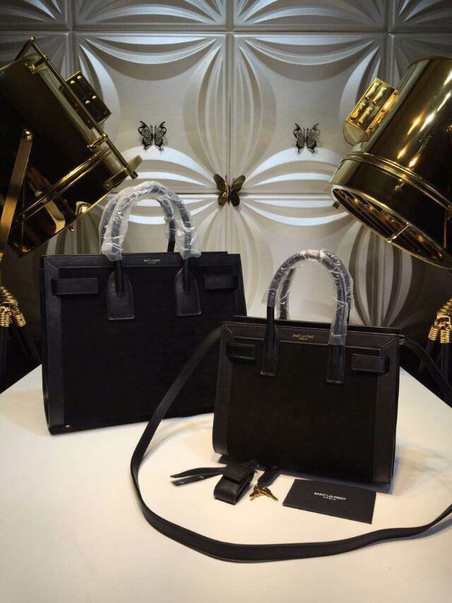 2015 New Saint Laurent Bag Cheap Sale- Saint Laurent SMALL SAC DE JOUR Bag in Black - Click Image to Close