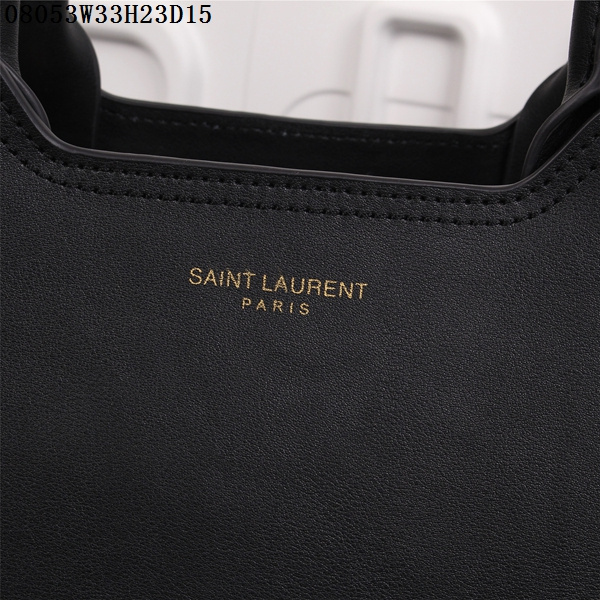 F/W 2015 New Saint Laurent Bag Cheap Sale-Saint Laurent Cabas Bag in Black Calf Leather - Click Image to Close