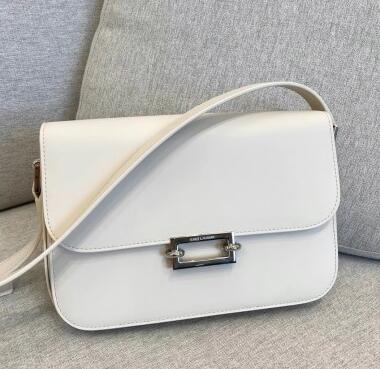 2021 cheap saint laurent le pave satchel in smooth leather white