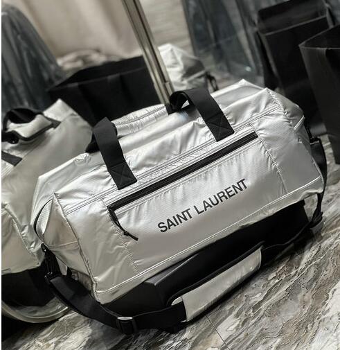 2022 Cheap Saint Laurent Nuxx Duffle in Platinum Nylon