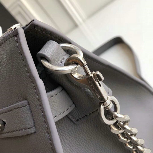 2017 Saint Laurent Baby Sac De Jour Duffle Bag in Grey Grained Leather - Click Image to Close