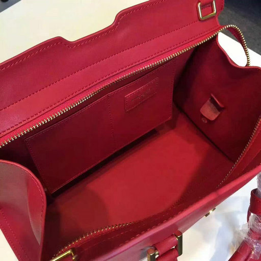 F/W 2015 New Saint Laurent Bag Cheap Sale-Saint Laurent Small Monogram Petit Cabas Y in Red Leather - Click Image to Close
