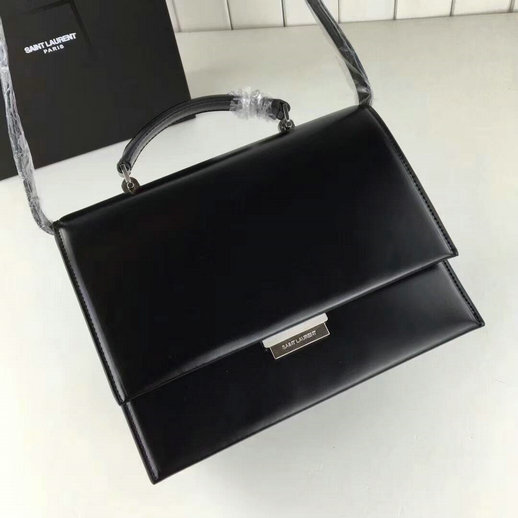 YSL A/W 2017 Collection-Saint Laurent Medium Babylone Top Handle Bag in Black Leather - Click Image to Close