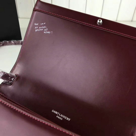 YSL A/W 2017 Collection-Saint Laurent Medium Babylone Top Handle Bag in Burgundy Leather - Click Image to Close