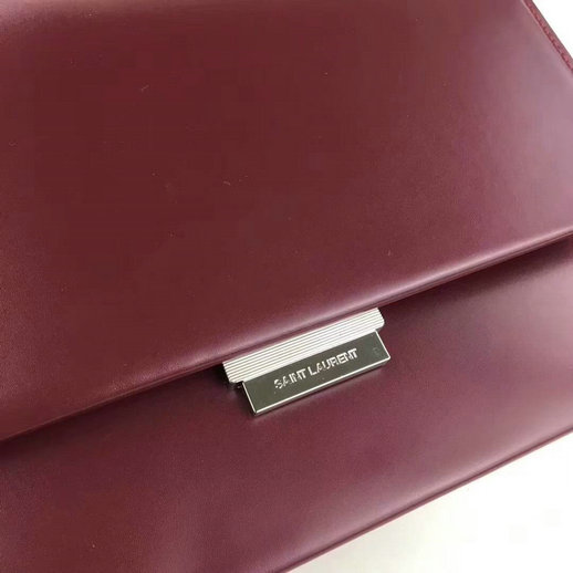 YSL A/W 2017 Collection-Saint Laurent Medium Babylone Top Handle Bag in Burgundy Leather - Click Image to Close
