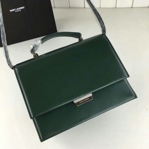 YSL A/W 2017 Collection-Saint Laurent Medium Babylone Top Handle Bag in Green Leather - Click Image to Close