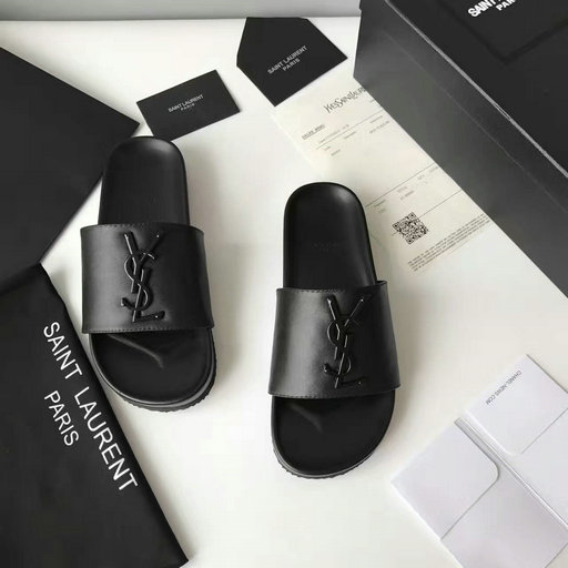 YSL Summer 2017 Collection-Saint Laurent Joan 05 Slide Sandal in Black Leather
