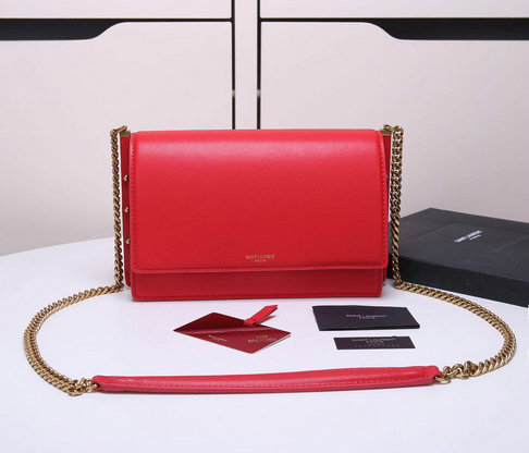 2018 Cheap Saint Laurent Zoe Bag in Red Leather