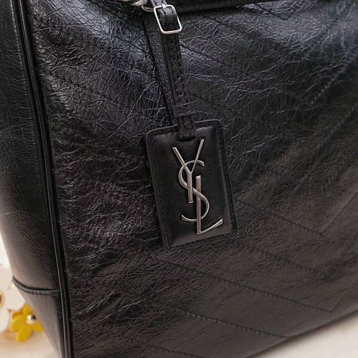 2018 S/S Saint Laurent Large Niki Shopping Bag in Black Vintage Leather - Click Image to Close