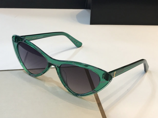 2019 Saint Laurent Lily Cat Eye Acetate Sunglasses