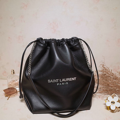 2019 Saint Laurent Teddy Bucket Bag in lambskin