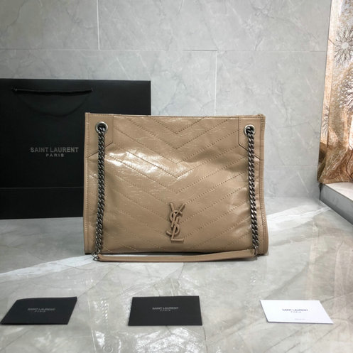 2019 Saint Laurent NIKI Medium shopping bag in crinkled vintage leather