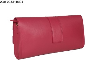 2015 New Saint Laurent Bag Cheap Sale-Saint Laurent Clutch Shoulder Bag in Light Red Calfskin Leather - Click Image to Close
