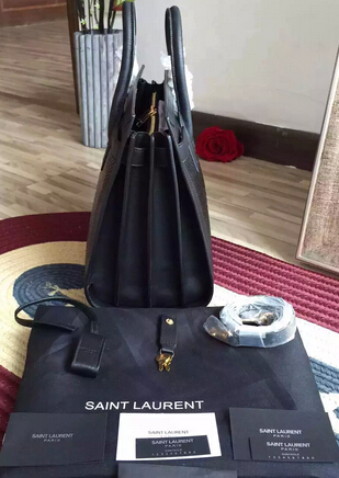2015 New Saint Laurent Bag Cheap Sale- Saint Laurent Classic Medium SAC DE JOUR BAG in Black Crocodile Embossed Leather - Click Image to Close