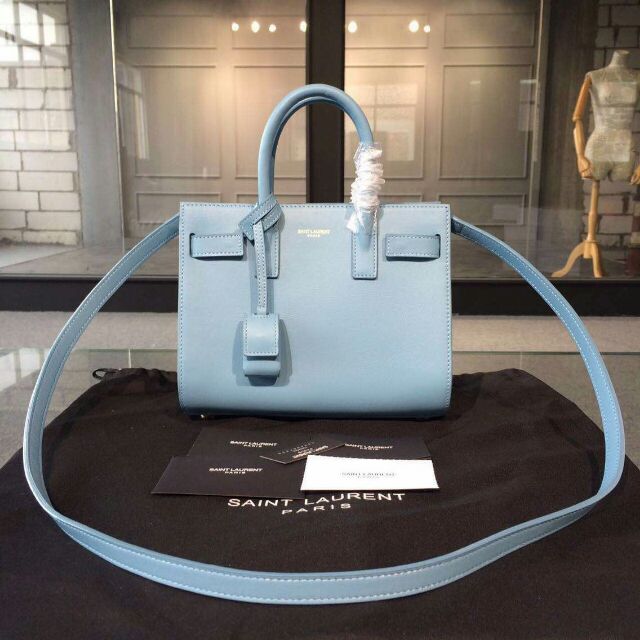 2015 New Saint Laurent Bag Cheap Sale-Saint Laurent Classic Nano Sac De Jour Bag in Indigo Leather