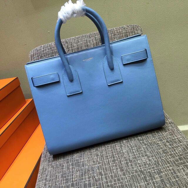 2015 New Saint Laurent Bag Cheap Sale-Saint Laurent Classic Sac De Jour Bag in Acid-blue Calfskin Leather
