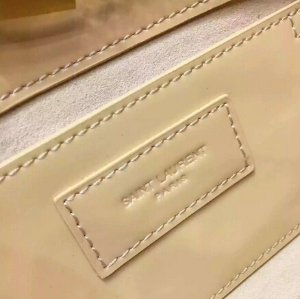 2015 New Saint Laurent Bag Cheap Sale - YSL Classic Small Monogram Saint Laurent Satchel in Apricot Patent leather - Click Image to Close