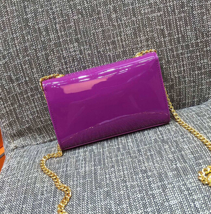 2015 New Saint Laurent Bag Cheap Sale-YSL Classic Small Monogram Saint Laurent Satchel in Purple Patent leather - Click Image to Close