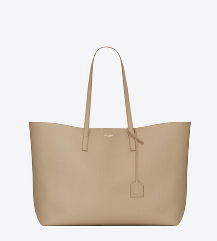 2015 New Saint Laurent Bag Cheap Sale-Saint Laurent Shopping Tote in Dark Beige Leather