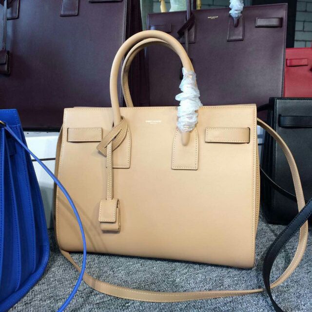 2015 New Saint Laurent Bag Cheap Sale-Saint Laurent Classic Nano Sac De Jour Bag in Apricot Leather