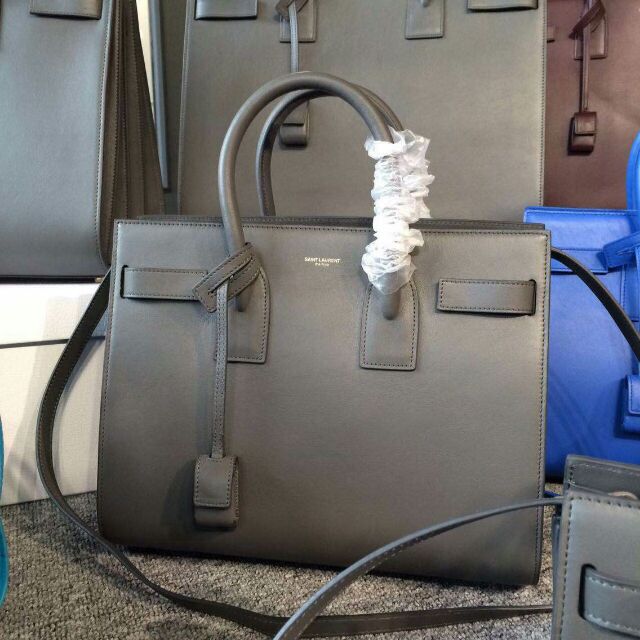 2015 New Saint Laurent Bag Cheap Sale-Saint Laurent Classic Nano Sac De Jour Bag in Fog Leather