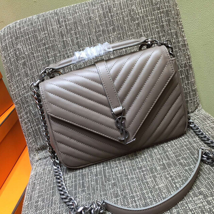 ysl grey cotton handbag  