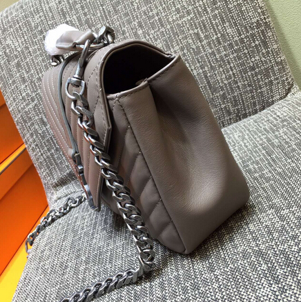 2015 New Saint Laurent Bag Cheap Sale-Saint Laurent Classic Medium COLLEGE MONOGRAM Saint Laurent Bag in Grey MATELASSE Leather - Click Image to Close