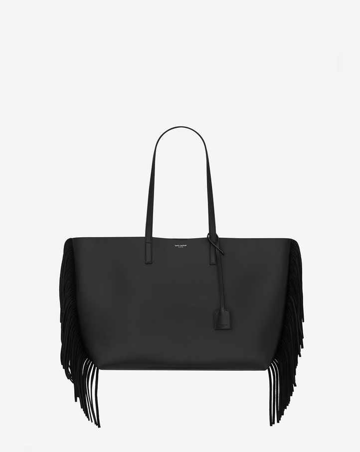 2016 New Saint Laurent Bag Cheap Sale-Saint Laurent Large Shopping Tote Bag in Black Leather