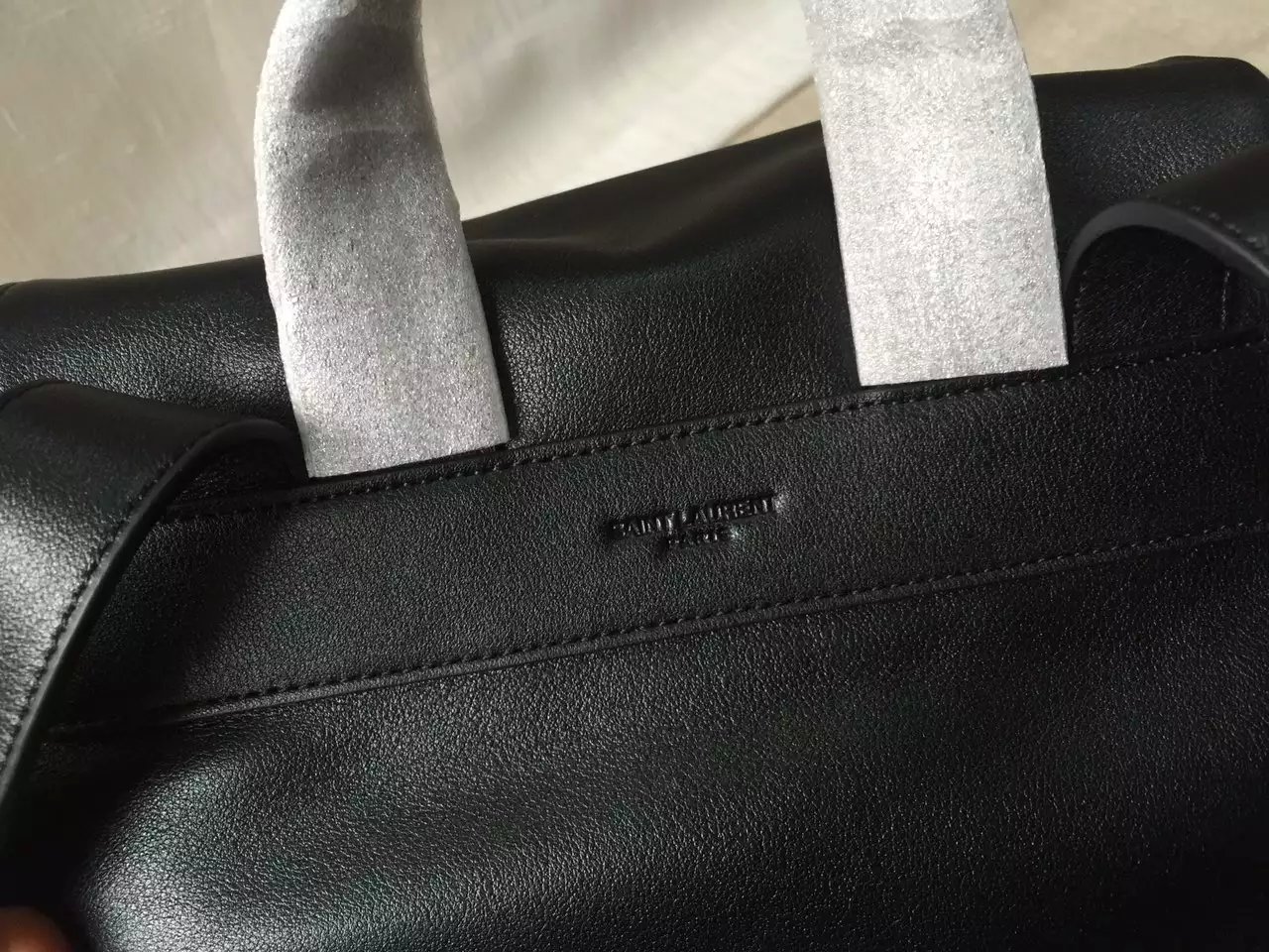 2016 Saint Laurent Bags Cheap Sale-Saint Laurent Festival Fringed Backpack in Black Leather - Click Image to Close