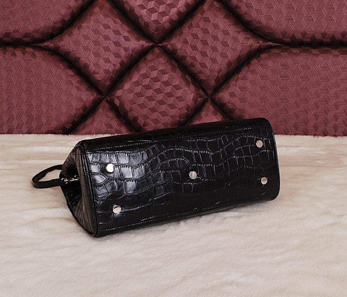 Cheap 2014 YSL Bags outlet---Saint Laurent classic Sac De Jour Bag crocodile leather 7118Black - Click Image to Close