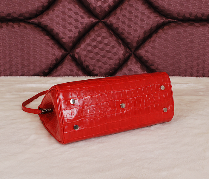 Cheap 2014 YSL Bags outlet---Saint Laurent classic Sac De Jour Bag crocodile leather 7118Red - Click Image to Close