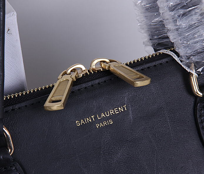 2015 New Saint Laurent Bag Cheap Sale- YSL Briefcase in Noir Calfskin Leather - Click Image to Close