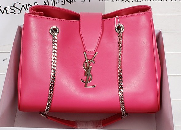 2014 New YSL shoulder bags in Peony pink,YSL BAGS 2014