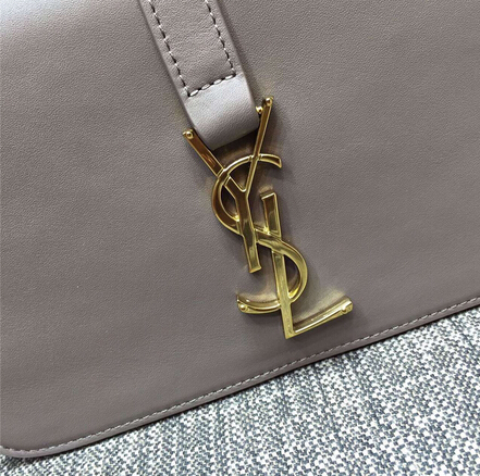 2015 New Saint Laurent Bag Cheap Sale-Saint Laurent Classic Medium Monogram UNIVERSITE BAG in Grey Leather - Click Image to Close