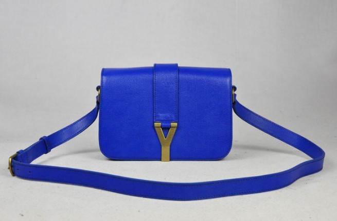 2012 Yves Saint Laurent Chyc Long Strap Shoulder Bag-blue,YSL online