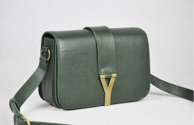 2012 Yves Saint Laurent Chyc Long Strap Shoulder Bag-olive green,YSL uk