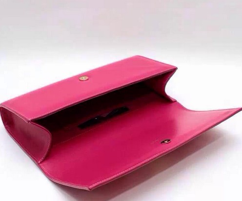-2014 Cheap YSL Classic Monogramme Saint Laurent Clutch in hotpink,YSL CLUTCH 2014 - Click Image to Close
