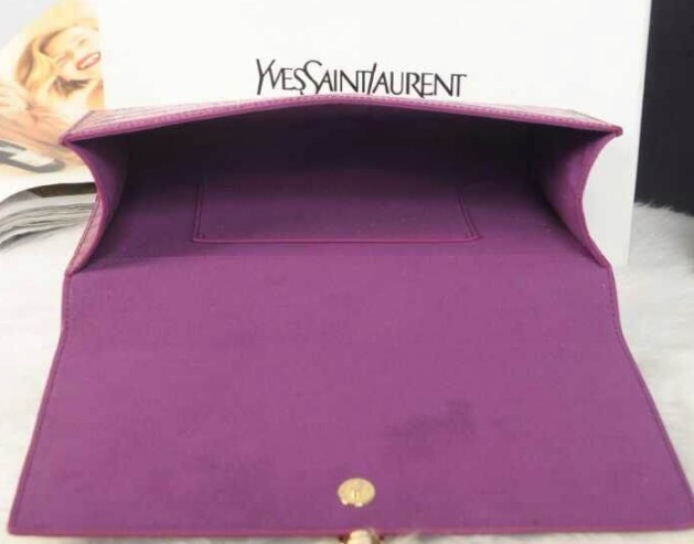 12014 Cheap Ysl clutch crocdile in purple,ysl wallet sale - Click Image to Close