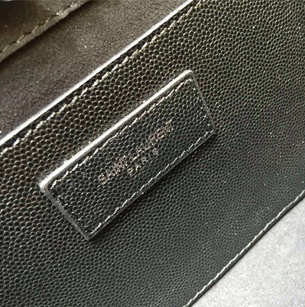 2015 New Saint Laurent Bag Cheap Sale- Saint Laurent Shoulder Bag in Black Calfskin Leather and Silver-Toned Metal Studs - Click Image to Close