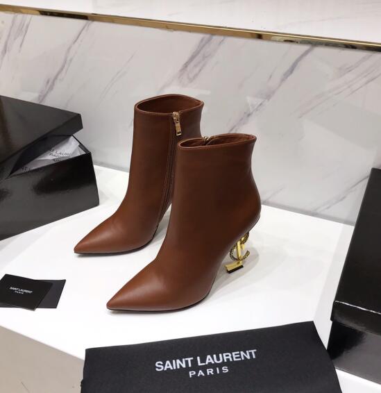 2020 Saint Laurent Ankle boots Brown CALF LEATHER