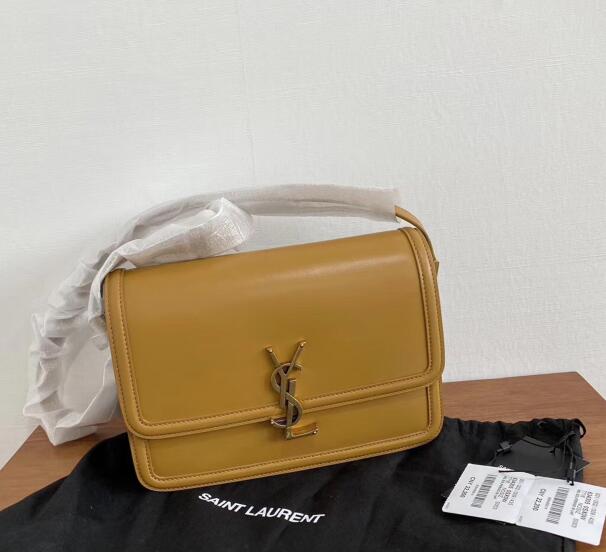 2020 cheap Saint Laurent solferino medium satchel in box saint laurent leather yellow