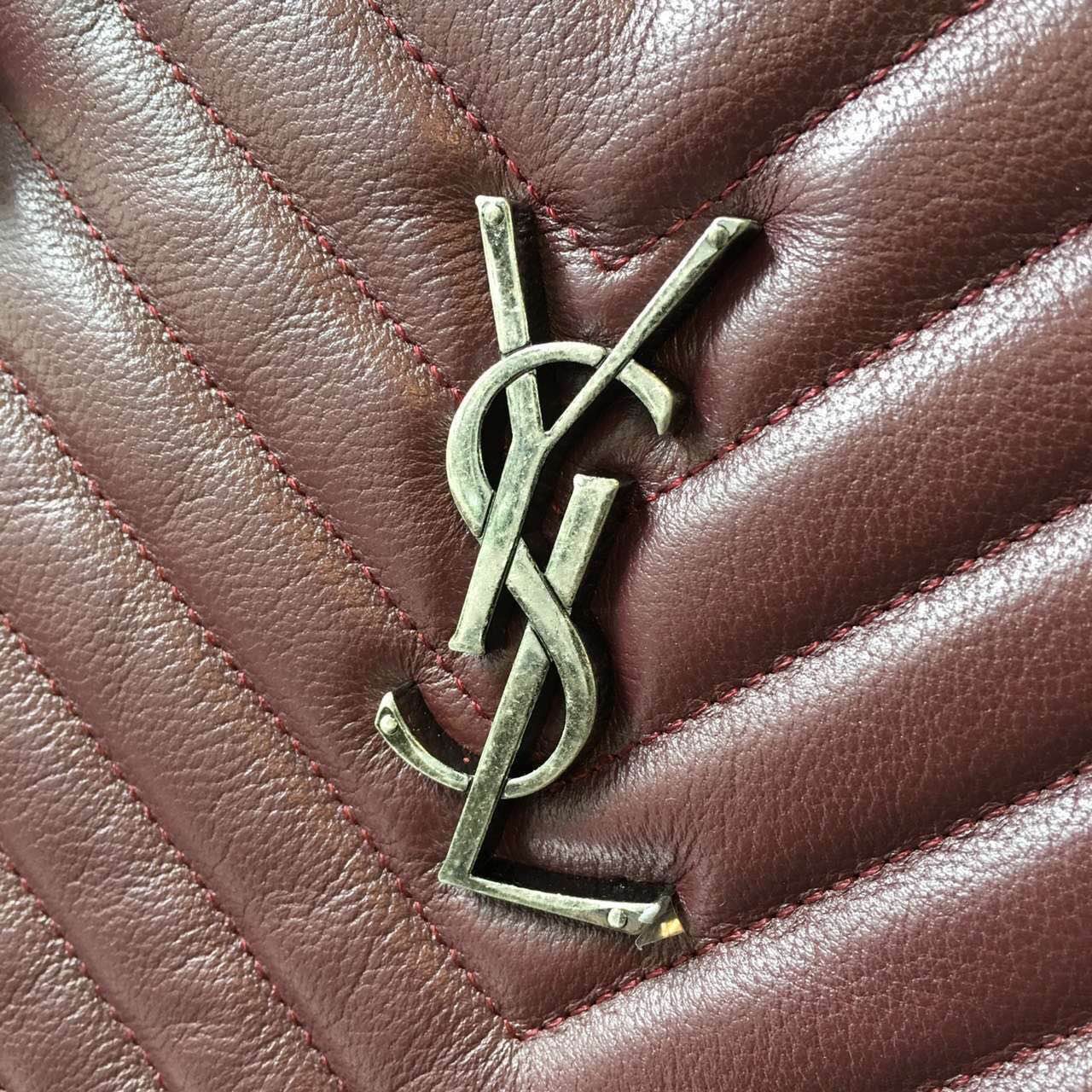 New Arrival!2016 Cheap YSL Out Sale with Free Shipping-Saint Laurent Classic Monogram Shopping Bag in Bordeaux MATELASSE Leather - Click Image to Close