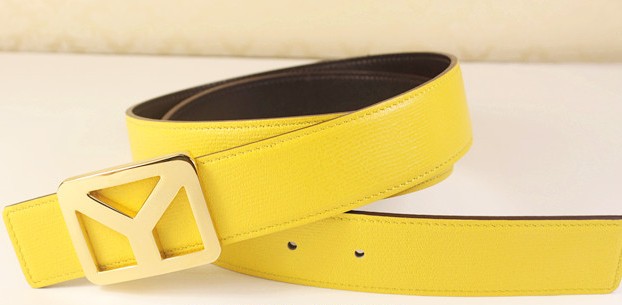 2013 new YSL belt with gold Y buckle yellow,Ysl belt outlet