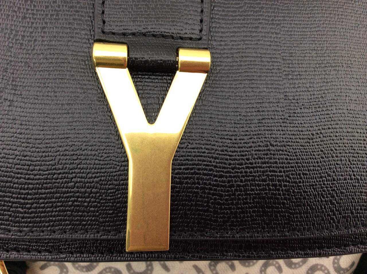 2015 New Saint Laurent Bag Cheap Sale-Saint Laurent Classic Medium Monogram UNIVERSITE BAG in Black Gained Leather - Click Image to Close