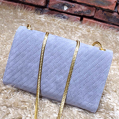 2015 New Saint Laurent Bag Cheap Sale- YSL Chain Bag in Light Blue Nubuck Leather YSL12113 - Click Image to Close