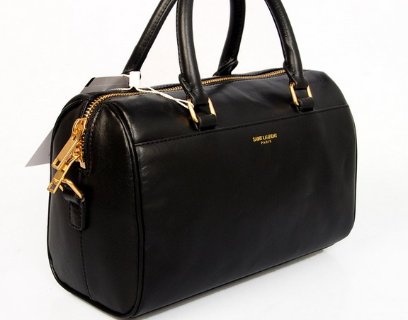 2014 Discount YSL bags,Classic Duffle 6 Bag in black Leather - Click Image to Close