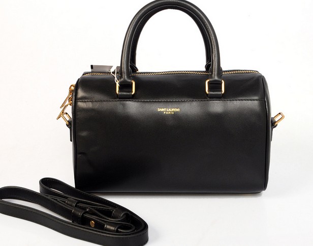 2014 Discount YSL bags,Classic Duffle 6 Bag in black Leather