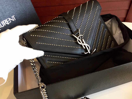 ysl silver leather handbag muse  