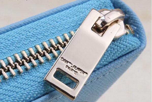 Hot Sale!2015 New Saint Laurent Bag Outlet- YSL Saffiano Leather Zippy Wallet 340841 Light Blue - Click Image to Close