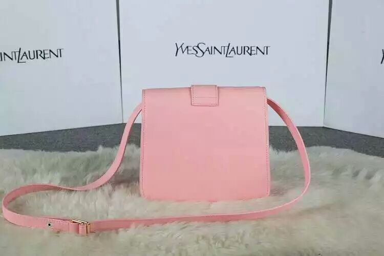 2015 New Saint Laurent Catwalk Collection Cheap Sale- YSL Shouldr Bag in Pink Calf Leather - Click Image to Close